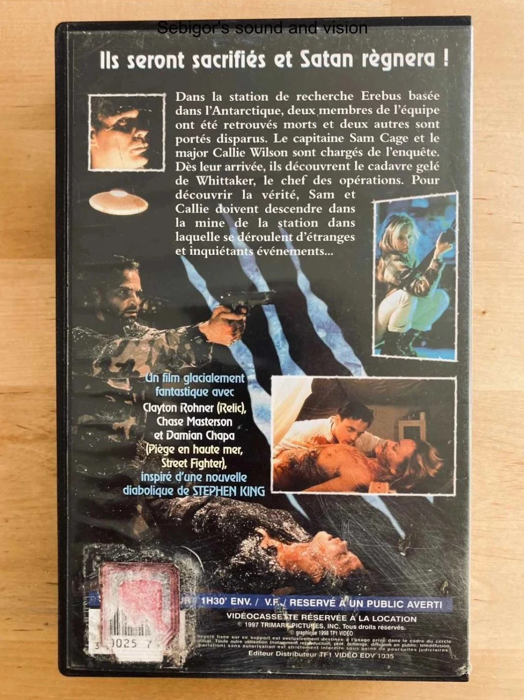 Cassete VHS O Diabo no Gelo Stephen King: – photo 3